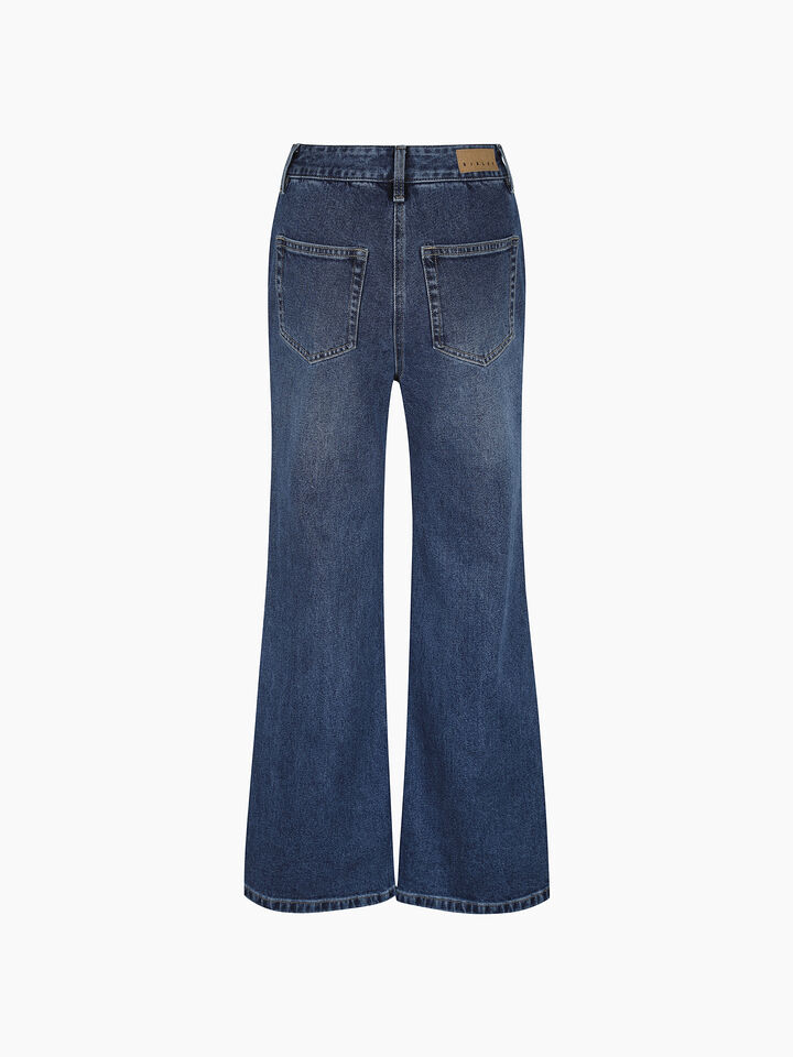TROUSERS - sisley k jeans flare & bootcuts - Dark Blue | Sisley K image number 2